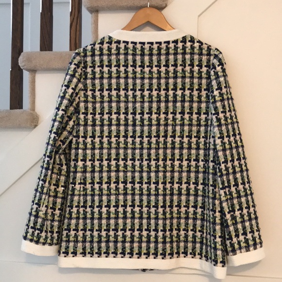 Kate Spade Juniper Pop Tweed Topper Jacket Blazer Size 10 - Picture 5 of 16